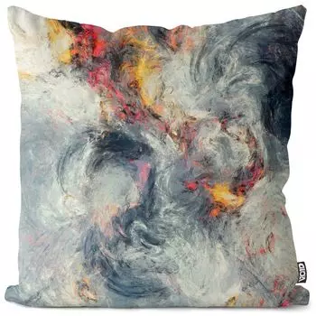 VOID Игра цветов Серый чехол на подушку Полиэстер Водонепроницаемая подушка для улицы и дома Размер: 60 x 60 см