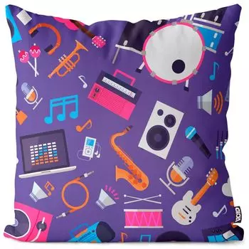 VOID Instruments Музыкальный чехол для подушки в стиле ретро Полиэстер Водонепроницаемая подушка для улицы и дома Размер: 60 x 60 см