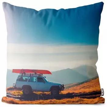 VOID Экскурсионный праздничный чехол на подушку для внедорожника, полиэстер, водонепроницаемый, для улицы и в помещении, размер подушки: 60 x 60 см