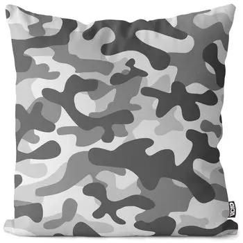 VOID Камуфляжный серый чехол на подушку Полиэстер Водонепроницаемая подушка для улицы и дома Размер: 80 x 80 см