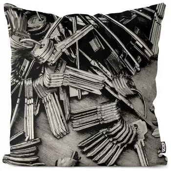 VOID Key Ретро Винтажный чехол для подушки Полиэстер Водонепроницаемая подушка для улицы и дома Размер: 60 x 60 см