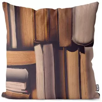 VOID Книги Библиотека Истории Чехол на подушку Полиэстер Водонепроницаемая подушка для улицы и дома Размер: 80 x 80 см