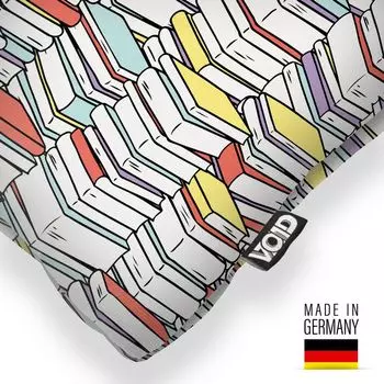 VOID книжная стопка, чехол для подушки, чехол для подушки, полиэстер, водонепроницаемый, для улицы, в помещении, размер подушки: 80 x 80 см