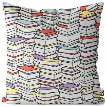 VOID книжная стопка, чехол для подушки, чехол для подушки, полиэстер, водонепроницаемый, для улицы, в помещении, размер подушки: 60 x 60 см