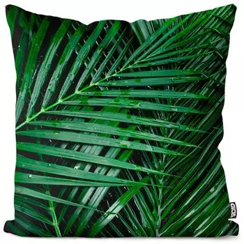 VOID Кокосовые листья Пальмовое дерево Чехол на подушку Полиэстер Водонепроницаемая подушка для улицы и дома Размер: 80 x 80 см
