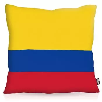 VOID Колумбия Колумбия Полиэстер Чехлы для подушек Флаг Вентилятор Чехлы для уличных и домашних красочных подушек Размер: 80 x 80 см