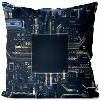 VOID Компьютерная материнская плата с памятью Чехол Полиэстер Водонепроницаемая подушка для улицы и помещения Размер: 80 x 80 см