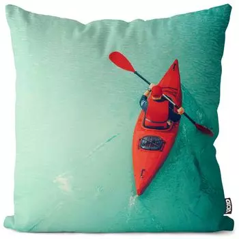 VOID Красный чехол для подушки для каяка, полиэстер, водонепроницаемая подушка для улицы и дома. Размер: 80 x 80 см.