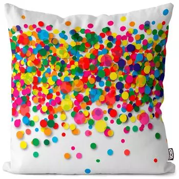 VOID Красочные конфетти Конфетти Дождевик Чехол Полиэстер Водонепроницаемая уличная подушка для дома Размер: 60 x 60 см