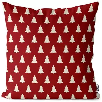 VOID лесной дизайн, красный чехол на подушку, чехол из полиэстера, водонепроницаемый, для улицы и дома, размер подушки: 60 x 60 см