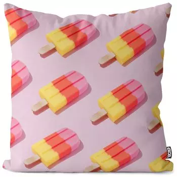 VOID Летний чехол для подушки с рисунком мороженого Полиэстер Водонепроницаемая подушка для улицы и дома Размер: 80 x 80 см