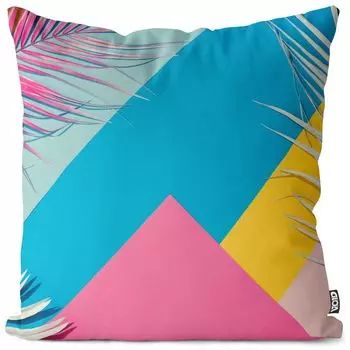 VOID летний дизайн с пальмами, наволочка, чехол для подушки, полиэстер, водонепроницаемый, для улицы, в помещении, размер подушки: 60 x 60 см