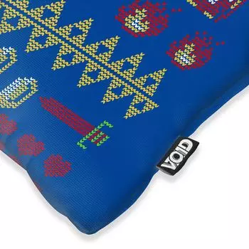 VOID Link Ugly Christmas Sweater, чехол на подушку, полиэстер, водонепроницаемый рождественский подарок, размер подушки: 80 x 80 см, цвет подушки: синий
