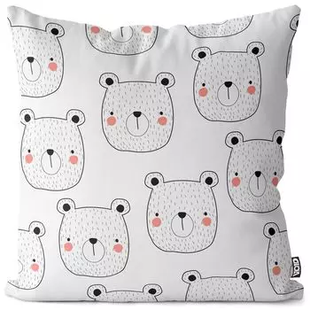 VOID Little Bear Детская наволочка с изображением животных Полиэстер Водонепроницаемая подушка для улицы и дома Размер: 60 x 60 см