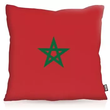 VOID Марокко Марокко Полиэстер Чехлы для подушек Флаг Вентилятор Чехлы для подушек На открытом воздухе В помещении Красочные Подушки Размер: 60 x 60 см