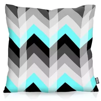 VOID Marve Зигзагообразный чехол для подушки Для улицы и дома Размер подушки: 60 x 60 см Цвет подушки: Серый