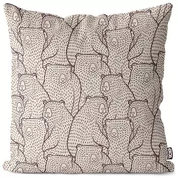 VOID Медведи Животные Узор наволочка Полиэстер Водонепроницаемая подушка для улицы и дома Размер: 80 x 80 см