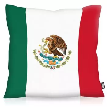 VOID Мексика Мексика Полиэстер Чехлы для подушек Флаг Вентилятор Чехлы для уличных и внутренних красочных подушек Размер: 80 x 80 см