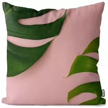 VOID Monster Palm Tree Розовый чехол на подушку Полиэстер Водонепроницаемая подушка для улицы и дома Размер: 80 x 80 см