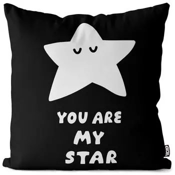 VOID My Star Sky Чехол для подушки с рисунком из мультфильма Чехол на подушку Полиэстер Водонепроницаемая подушка для улицы и дома Размер: 80 x 80 см