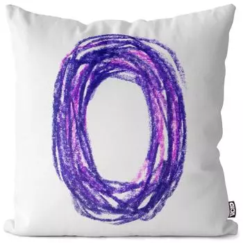 VOID O Буква Название Цветной чехол для подушки-карандаша Полиэстер Водонепроницаемая подушка для улицы и дома Размер: 80 x 80 см