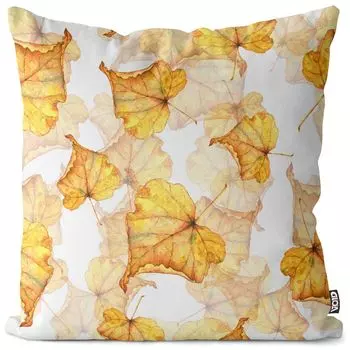 VOID Осенние листья Чехол на подушку Полиэстер Водонепроницаемая подушка для улицы и дома Размер: 60 x 60 см