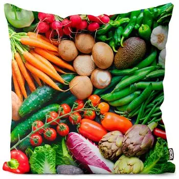 VOID Овощной сад Веганский чехол для подушки Полиэстер Водонепроницаемая подушка для улицы и дома Размер: 60 x 60 см