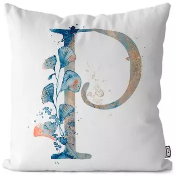 VOID P буквы шрифта имя наволочка наволочка наволочка полиэстер водонепроницаемый открытый в помещении, размер подушки: 60 x 60 см