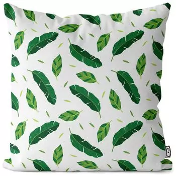 VOID Пальмовые листья Банановые листья Чехол на подушку Полиэстер Водонепроницаемая подушка для улицы и дома Размер: 80 x 80 см