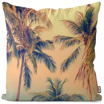VOID Palm Beach Летний отдых Чехол на подушку Полиэстер Водонепроницаемая подушка для улицы и дома Размер: 80 x 80 см