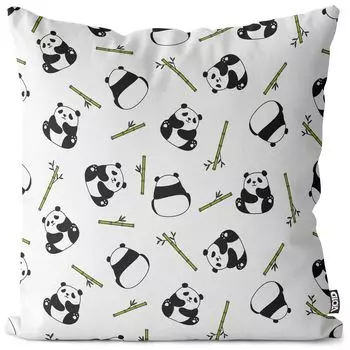 VOID Panda с бамбуковым чехлом на подушку Чехол на подушку Полиэстер Водонепроницаемая подушка для улицы и дома Размер: 80 x 80 см