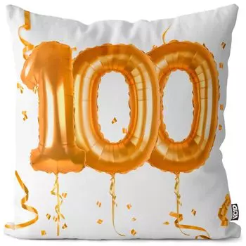 VOID Party Balloons Celebrations 100 Чехол на подушку Полиэстер Водонепроницаемая подушка для улицы и дома Размер: 80 x 80 см