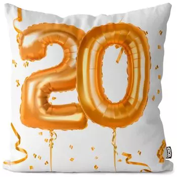 VOID Party Balloons Celebrations 20 Чехлы для подушек Полиэстер Водонепроницаемая подушка для улицы и дома Размер: 60 x 60 см