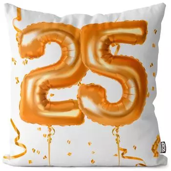 VOID Party Balloons Celebrations 25 Наволочка Полиэстер Водонепроницаемая подушка для улицы и дома Размер: 80 x 80 см