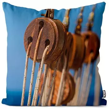 VOID Парусный такелаж Веревка Чехол на подушку для лодки Полиэстер Водонепроницаемая подушка для улицы и помещения Размер: 60 x 60 см