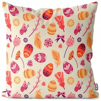 VOID Пасхальные яйца Бабочка Пасхальный чехол для подушки Полиэстер Водонепроницаемая подушка для улицы и дома Размер: 60 x 60 см
