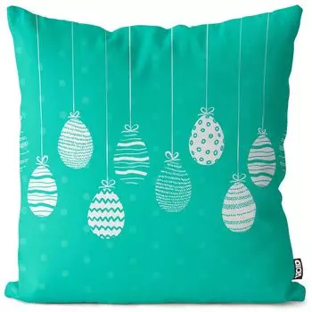 VOID Пасхальные яйца, украшение на пасхальную подушку, чехол для подушки, полиэстер, водонепроницаемый, для улицы и дома, размер подушки: 60 x 60 см