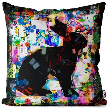 VOID Пасхальный кролик Art Color Чехлы для подушек Полиэстер Водонепроницаемая подушка для улицы и дома Размер: 60 x 60 см