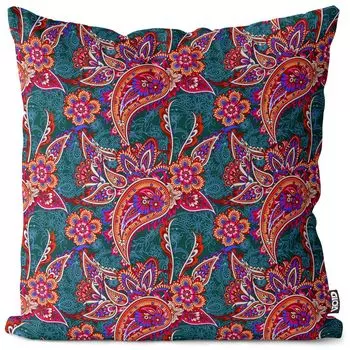 VOID Пейсли Узор Индия Чехол на подушку Чехол на подушку Полиэстер Водонепроницаемая подушка для улицы и дома Размер: 60 x 60 см