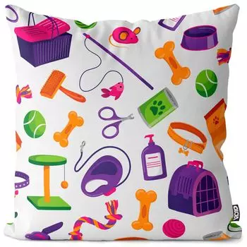 VOID Pet Toy Pattern Чехлы для подушек Чехлы для подушек Полиэстер Водонепроницаемая подушка для улицы и дома Размер: 60 x 60 см