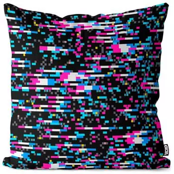 VOID Pixel Noise Компьютерная подушка Чехол Полиэстер Водонепроницаемая подушка для улицы и дома Размер: 80 x 80 см