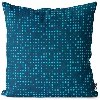 VOID Pixel Синий Зеленый Чехол на подушку Полиэстер Водонепроницаемая подушка для улицы и дома Размер: 60 x 60 см