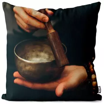 VOID Поющая чаша Чехол на подушку для релаксации в спа-центре Полиэстер Водонепроницаемая подушка для улицы и дома Размер: 60 x 60 см