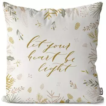 VOID Пусть ваше сердце будет легким привет Чехол на подушку Чехол на подушку из полиэстера водонепроницаемый для улицы и дома, размер подушки: 80 x 80 см