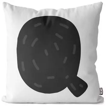 VOID Q. Буква алфавита. Имя. Чехол на подушку. Полиэстер. Водонепроницаемая подушка для улицы и дома. Размер: 60 x 60 см.
