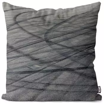 VOID Race Track Асфальтовый гоночный чехол для подушки Полиэстер Водонепроницаемая подушка для улицы и помещения Размер: 80 x 80 см