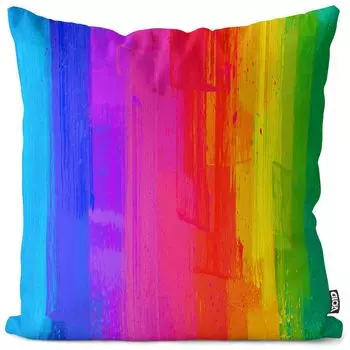 VOID Радужные цвета Чехол на подушку Полиэстер Водонепроницаемая подушка для улицы и дома Размер: 60 x 60 см