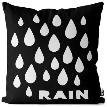 VOID Rain Weather Чехол для подушки с рисунком из мультфильма Полиэстер Водонепроницаемая подушка для улицы и дома Размер: 80 x 80 см