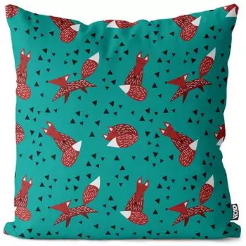VOID Reineke Fox Animal Чехол на подушку из полиэстера Водонепроницаемая подушка для улицы и дома Размер: 80 x 80 см