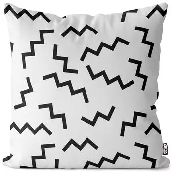 VOID Ретро узор 80-х годов Бирюзовый чехол для подушки Полиэстер Водонепроницаемая подушка для улицы и дома Размер: 80 x 80 см